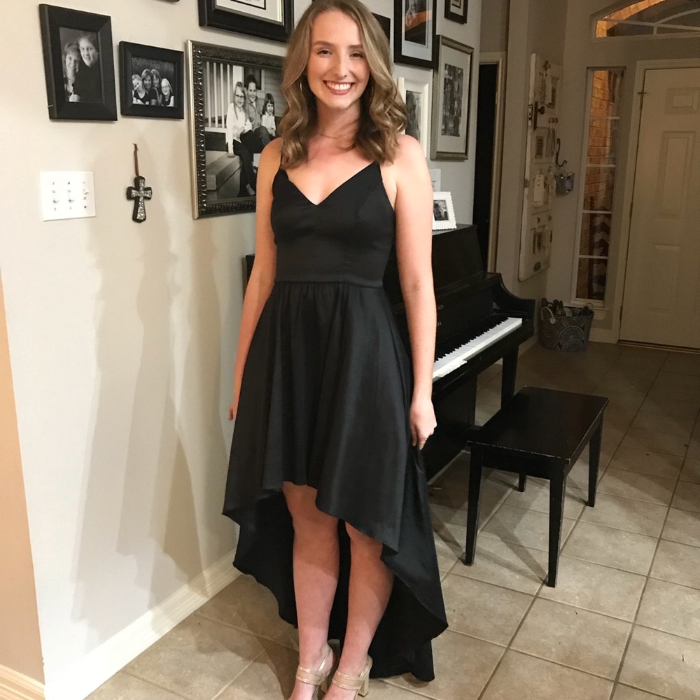 Black high low formal dress